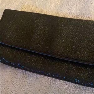 Black glitter clutch